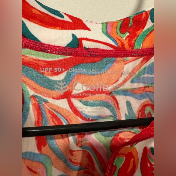 Coolibar Hokulani Ruche Swim Shirt with UPF 50+ sun protection - Picture 8 of 10